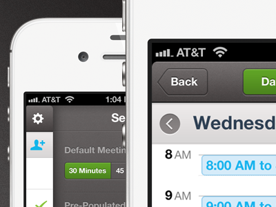 Scheduler App UI app buttons clean detail icons ios iphone minimal mobile schedule scheduler ui