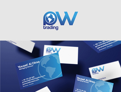 PW-Trading 2d art branding business card design businesscard design flat illustration illustrator logo minimal professional business card professional design professional logo trading trading platform typography vector