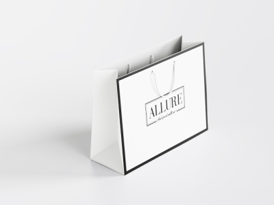 Allure (Logo, Shopping Bag and Tag Design) graphic design labeldesign logo shoppingbagdesign tag
