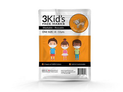 Face Mask Pouch Packaging Design