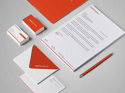 Top Syntax Logo and Stationery Design