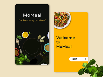 MoMeal-Your home, away from home. delivery app design food app food illustration mobile app mobile ui ui uidesign uiux ux uxdesign