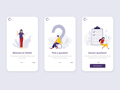 Clarity- Onboarding Screens