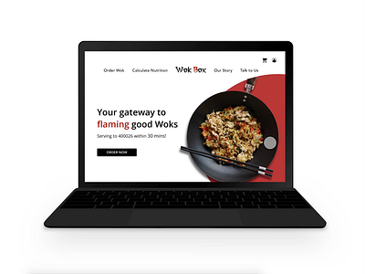 Wok Box- Scrollable Landing Page delivery service food food illustration ui ux uxdesign uxui website concept website design websites
