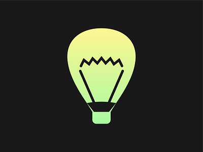 Hot air balloon + light bulb dailylogochallenge design graphicdesign illustrator logo vector