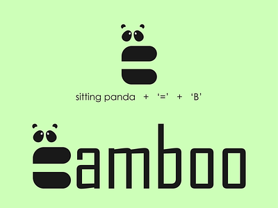 Panda - Bamboo - B dailylogochallenge
