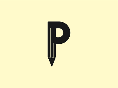 "P" + pencil branding dailylogochallenge design graphicdesign illustrator logo vector