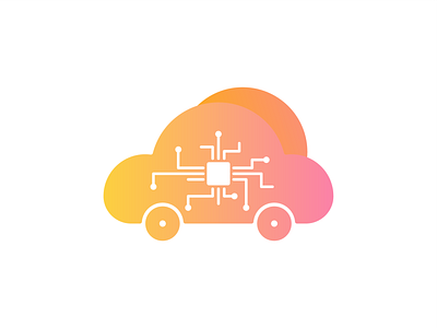 Car + Cloud + Chipset = Driverless Car Logo dailylogochallenge