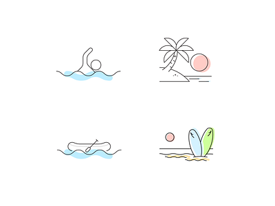 Get to the beach | Weekly warm-up design flat graphicdesign icon illustration illustrator vector