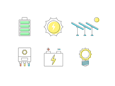 Solar Farm Icons