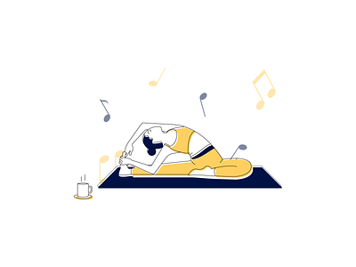 Let's do some yoga! design flathuman graphicdesign illustration illustrator relax vector yoga