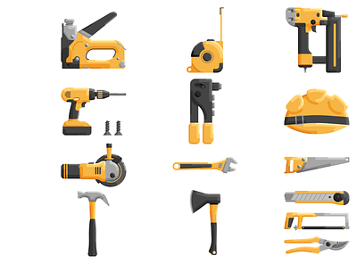 Construction Tools 2d building construction graphic design icon iconfinder illustration tool tools work