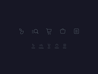 Icons for tabbar bottom navigation dark e commerce icons ios tabbar
