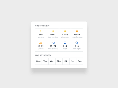 Preply Availability Filter afternoon availability date day filter filters icons morning night sort sorting time time icon timeslots tutors ui ux weather weather icon web