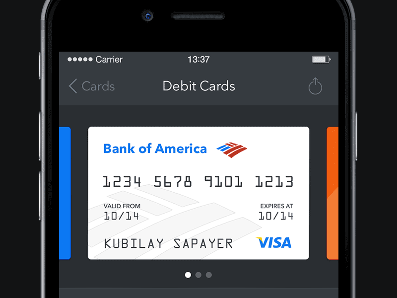 Financial app 7 8 app card credit design financial ios