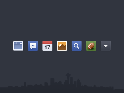Facebook Newsfeed icons - Free PSD
