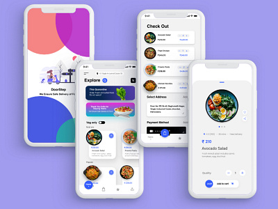 Food Delivery App adobe photoshop adobexd branding design landing page design ui uiuxdesign ux uxui