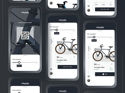 .Nyeda - Rent Bicycle App design figma figma design figmadesign mobile app mobile design mobile ui ui uiux ux