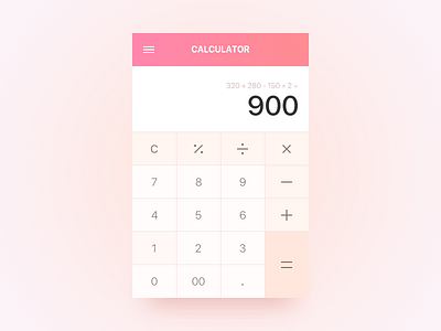 Calculator interface 004 dailyui ui