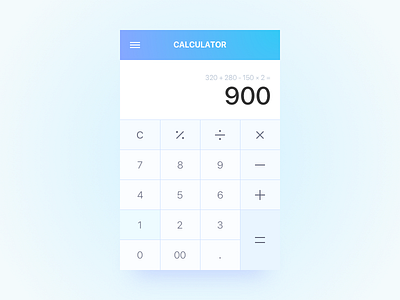 Calculator interface