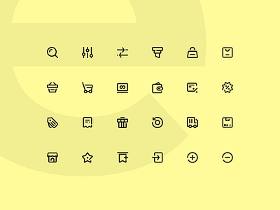 24 E-commerce Icons icon iconset ui8
