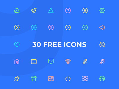 Freebies: 30 General Icons free freebies icon iconset ui8