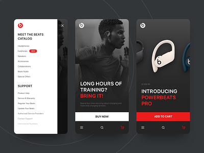 New Beats. Shop concept. app beats beats by dre card mobile ui product shop shop concept ui