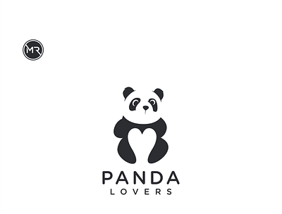panda lovers logo logo design panda