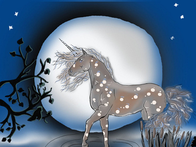 The horse illustration photoshop web