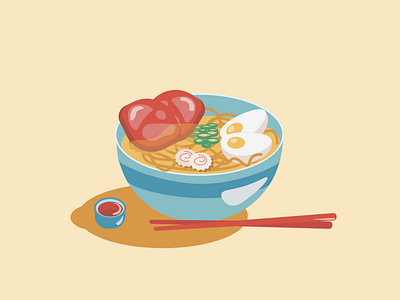 Ramen food food illustration illustration vector