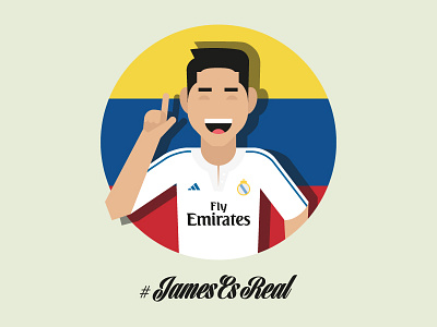 #JamesEsReal colombia james rodriguez real madrid soccer vector