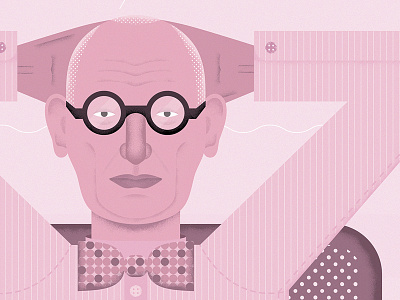Wall of Wally branding geometric portrait texture tribute vector wally olins