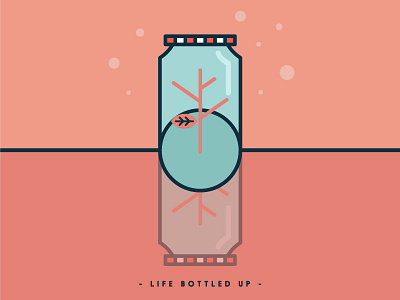 Life Bottled Up bottle icon life tree vector