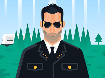 Chief Garvey (The Leftovers) justin theroux leftovers portrait tvshow vector