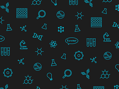 Scientific pattern cells chain dna flat icon medical pattern science scientific testtube vector