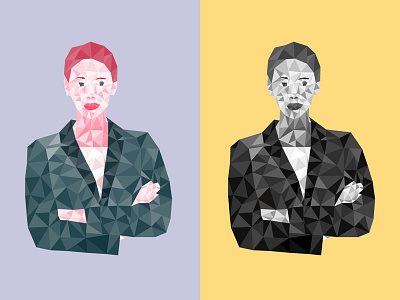 Polygonal Business Woman business polygonal triangle vector woman