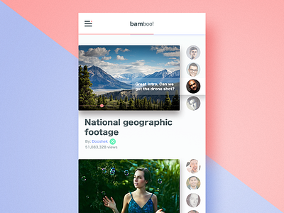 Bamboo - Video Collaboration app Concept app editing ios team video