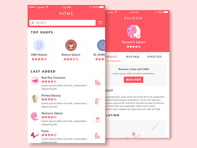 Saloon Shops App