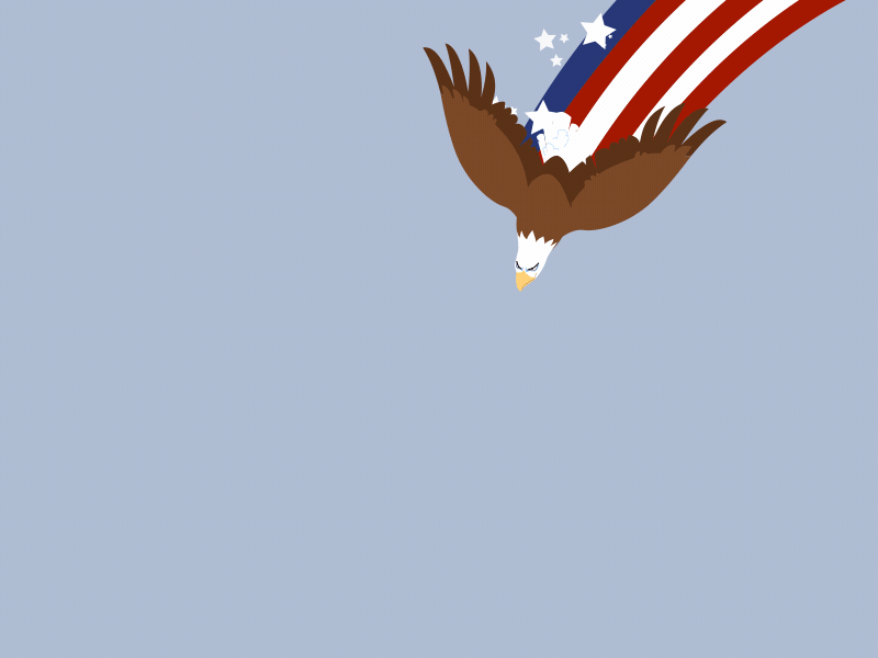 Bald Eagle animation after effects lottie patriotism vector illustration