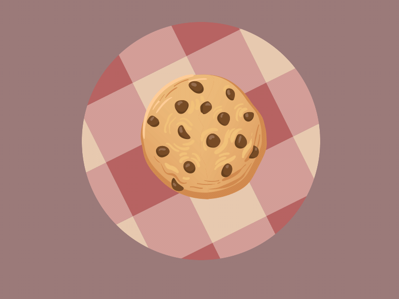Chocolate Chip Cookie animation after effects fresh lottie vector illustration