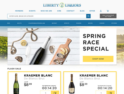 Liberty Liquors eCommerce branding design logo ui ux web