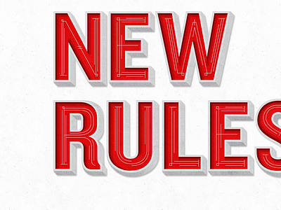 New, Never Used, Rules 3d illustration new rules type