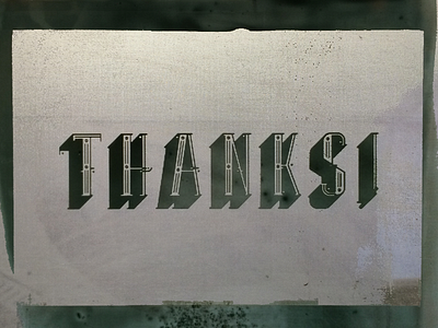 Thanks to come lettering postcards screen print thanks