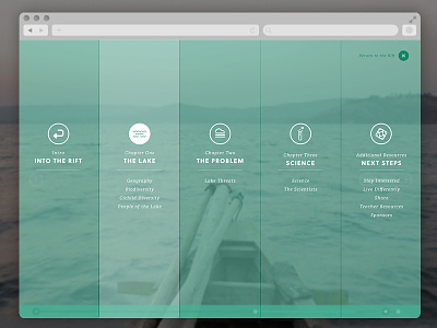 Into The Rift menu nav navigation website
