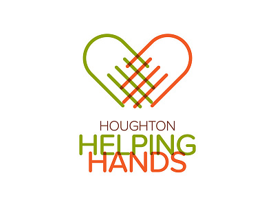 Houghton Helping Hands design graphic design hands helping hands logo logo design