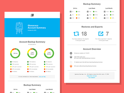 Account Summary Email data visualization email infographic newsletter report summary