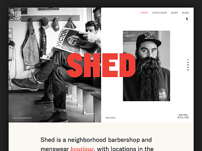 Shed Barbershop Website