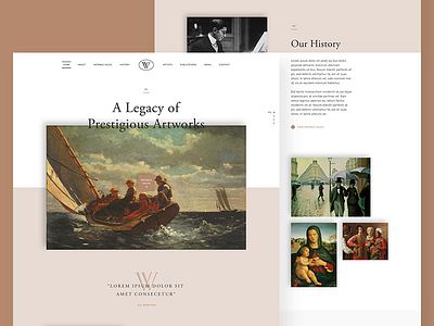 Art Dealer Website - Concept 2