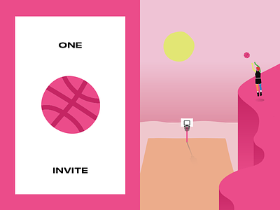 Dribbble Invite illustration invitation invite poster