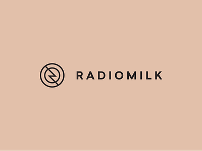RADIOMILK Logo branding logo logotype minimal modern single color